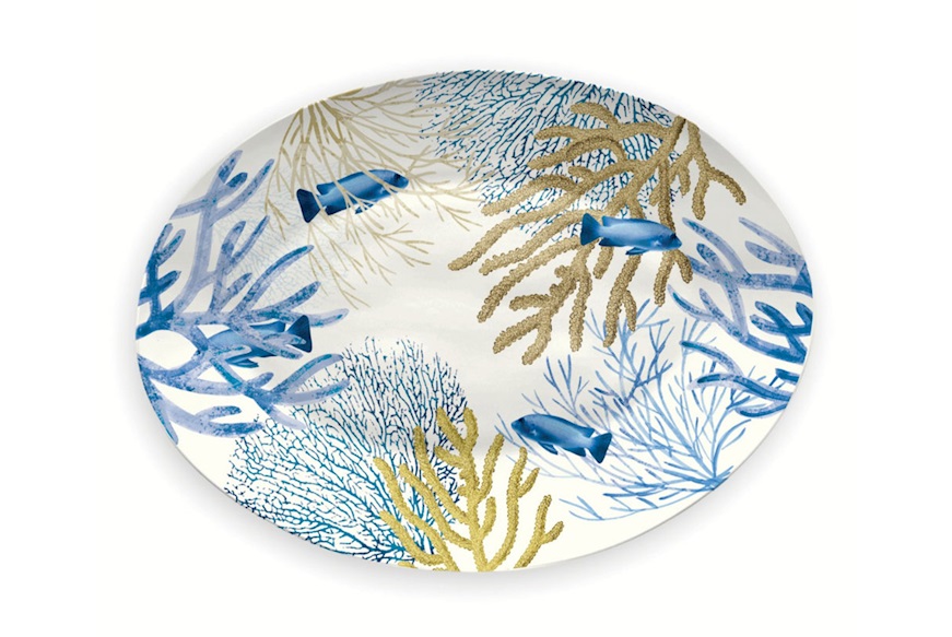 Oval tray Corallo Emporio Zani
