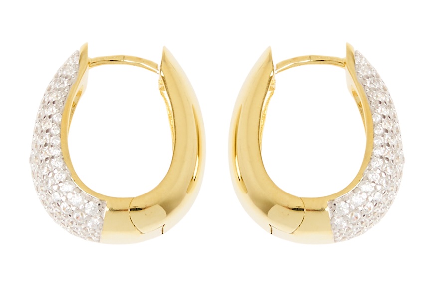 Orecchini argento dorato con cubic zirconia Sovrani