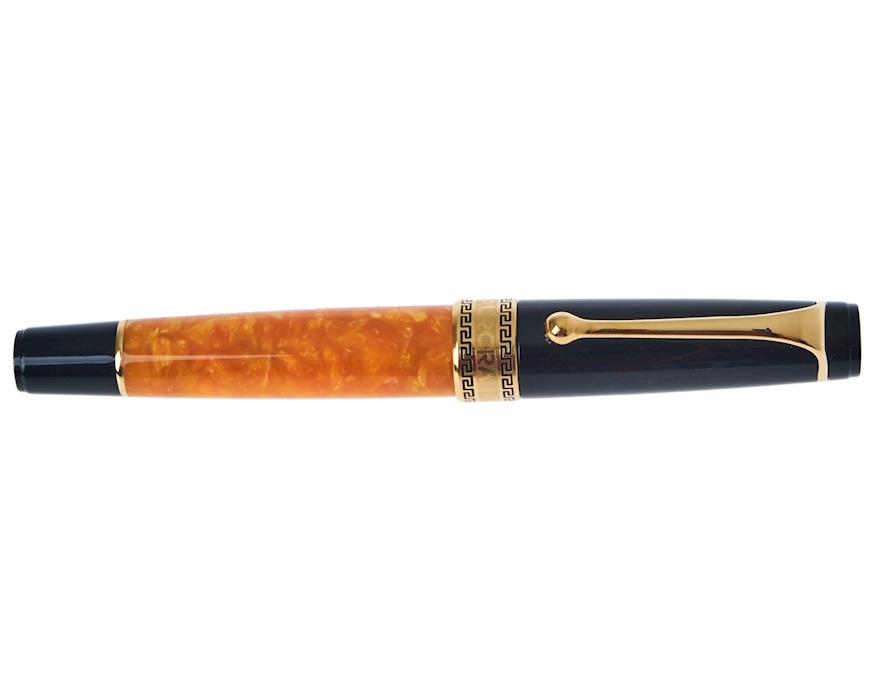 Penna stilografica Optima O Sole Mio screziata arancione Aurora