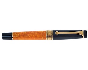 Penna stilografica Optima O Sole Mio screziata arancione Aurora