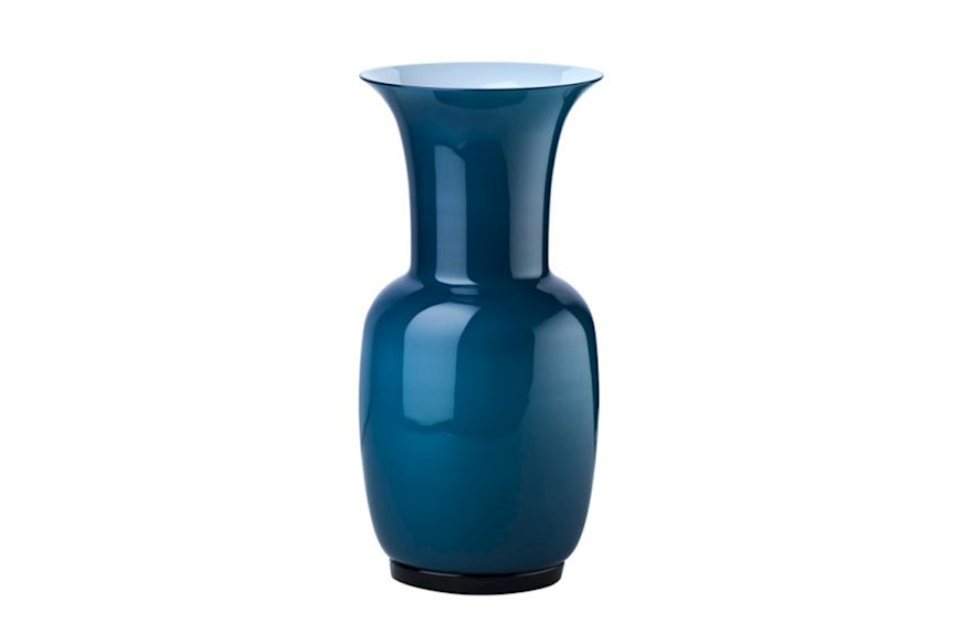 Vaso Opalino vetro di Murano orizzonte e lattimo Venini