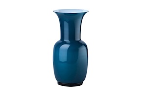 Vase Opalino Murano glass horizon and milk white Venini