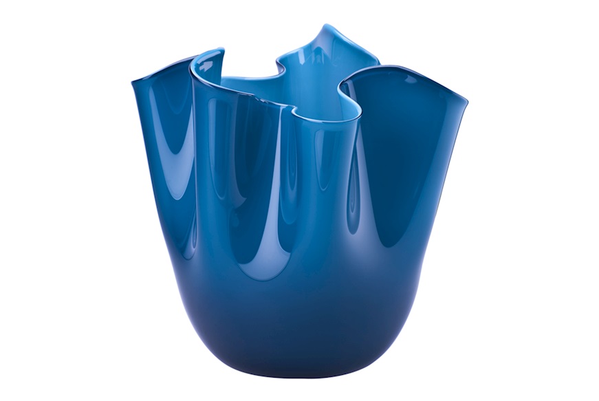 Vase Fazzoletto Murano glass opalino horizon Venini