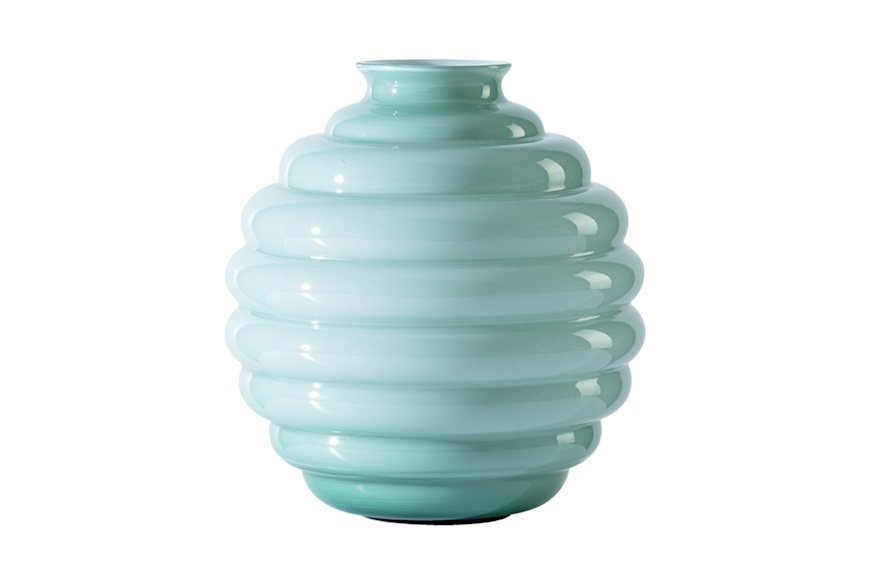 Vase Decò Murano glass rio green Venini