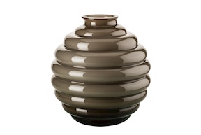 Vase Decò Murano glass taupe Venini