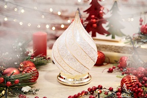 Christmas Drop Light with gold decoration Selezione Zanolli