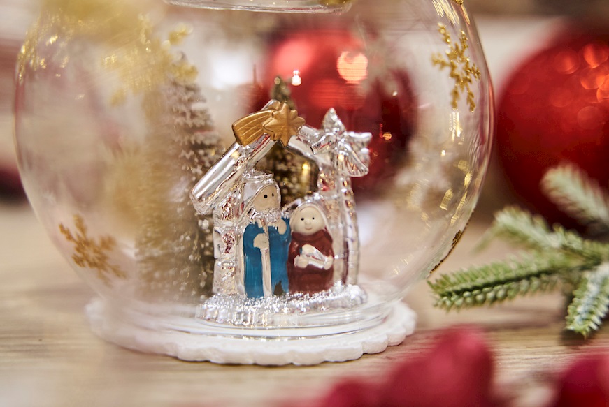 Idea regalo Natale Tealight Sfera Presepe Selezione Zanolli