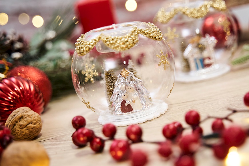 Idea regalo Natale Tealight Sfera Presepe Selezione Zanolli