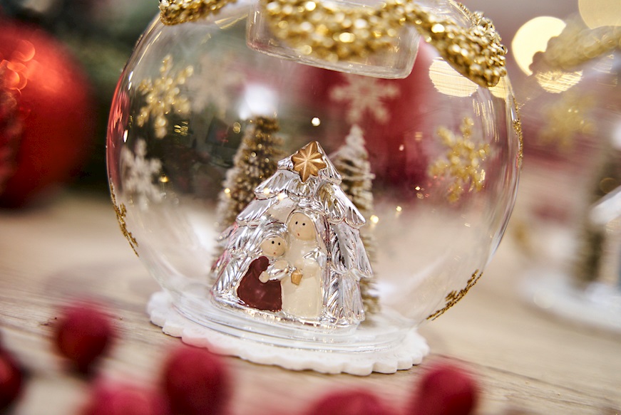 Idea regalo Natale Tealight Sfera Presepe Selezione Zanolli