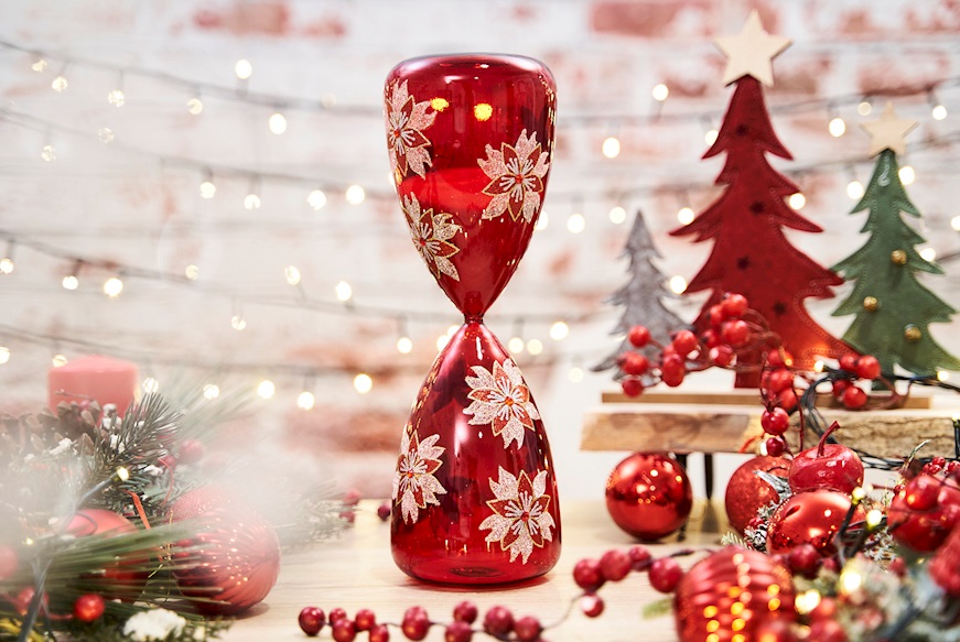 Idea regalo Natale Clessidra Natale rossa grande Selezione Zanolli