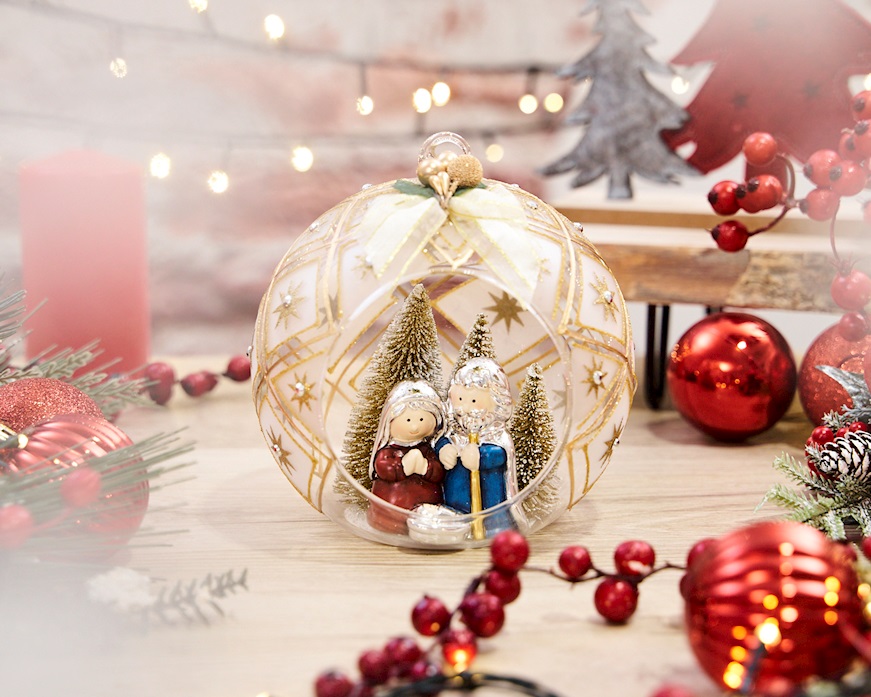 Idea regalo Natale Sfera presepe oro Selezione Zanolli