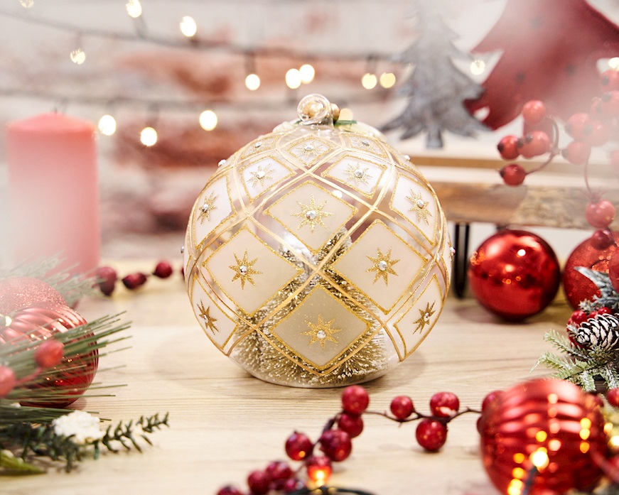 Idea regalo Natale Sfera presepe oro Selezione Zanolli