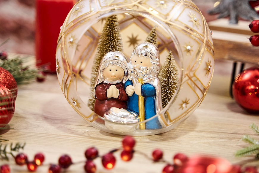Idea regalo Natale Sfera Presepe oro Selezione Zanolli