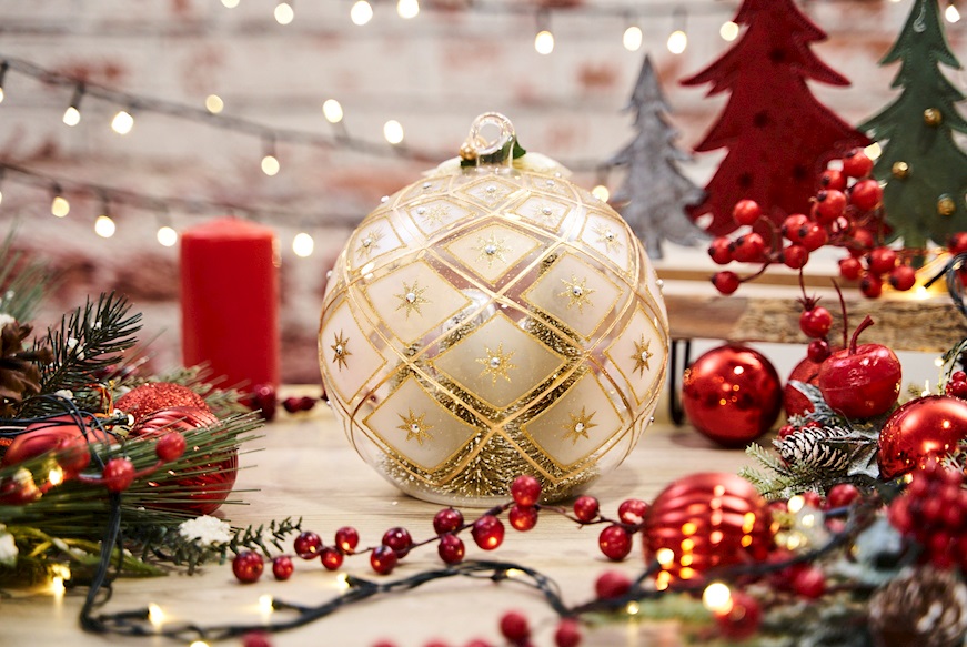 Idea regalo Natale Sfera Presepe oro Selezione Zanolli