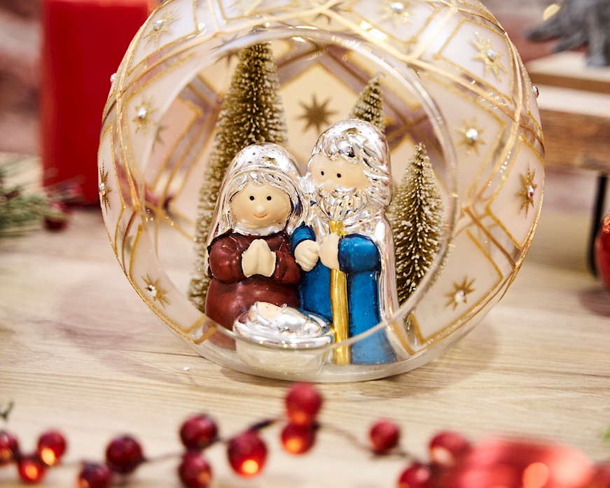 Idea regalo Natale Sfera presepe oro Selezione Zanolli