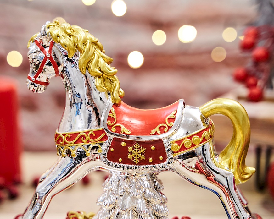 Idea regalo Natale Carillon cavallo a dondolo Selezione Zanolli