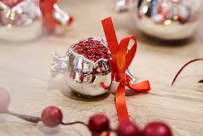 Idea regalo Natale Melograno portafortuna rosso Selezione Zanolli