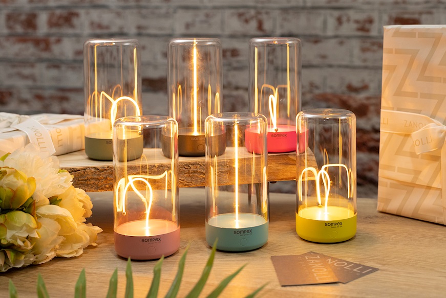 Lampada ricaricabile Pulse neon giallo Sompex