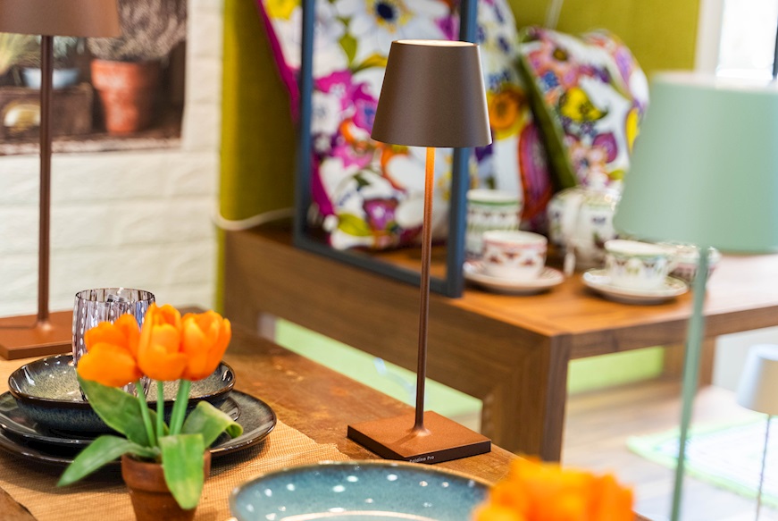 Table lamp Poldina Pro Corten Zafferano