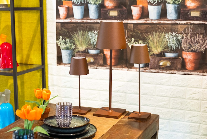 Table lamp Poldina Pro Corten Zafferano