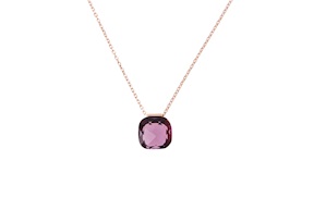 Collana argento rosè con pomo brown Selezione Zanolli