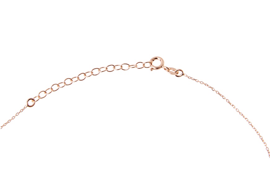 Collana argento rosè con pomo brown Selezione Zanolli