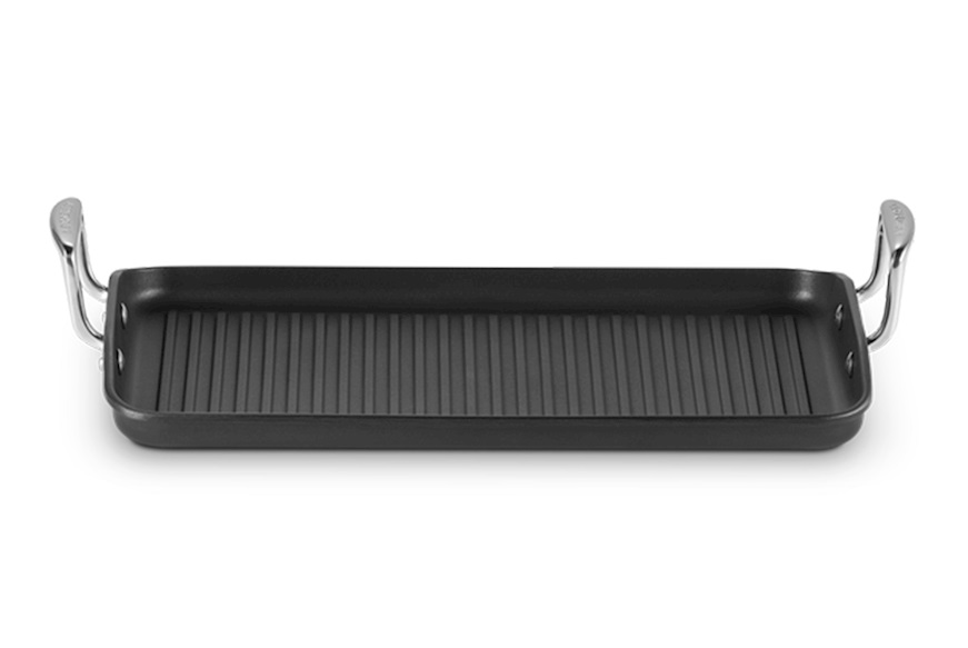 Grill grande rigato in alluminio antiaderente nero Le Creuset