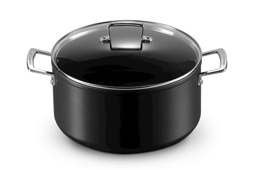 Pan in non-stick alluminium black Le Creuset