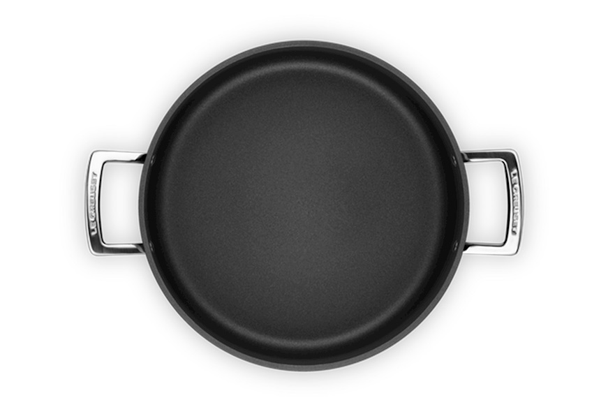 Pan in non-stick alluminium black Le Creuset
