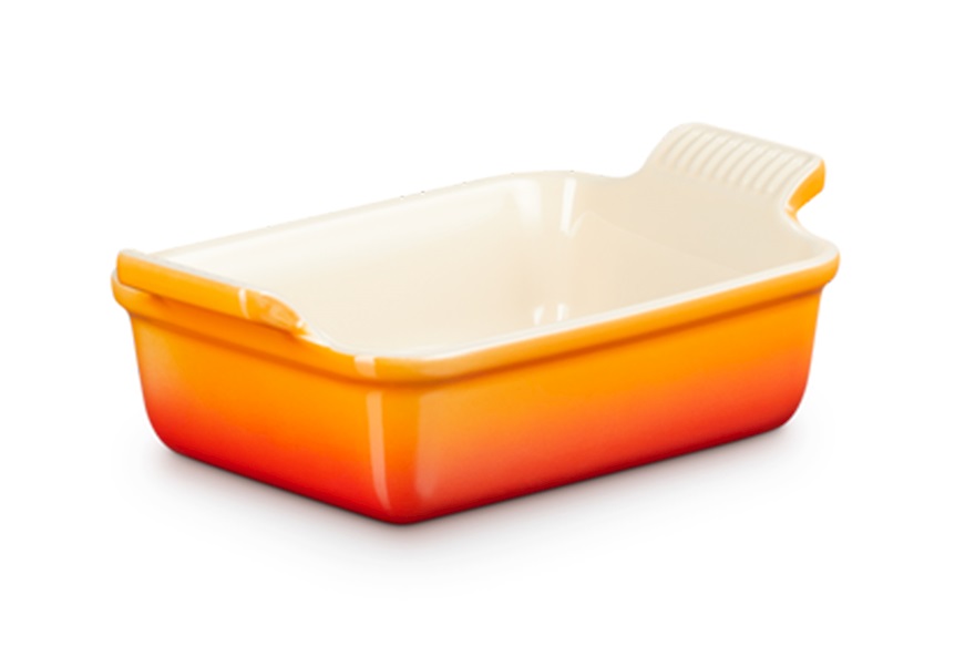Pirofila Rettangolare Tradition gres arancio Le Creuset