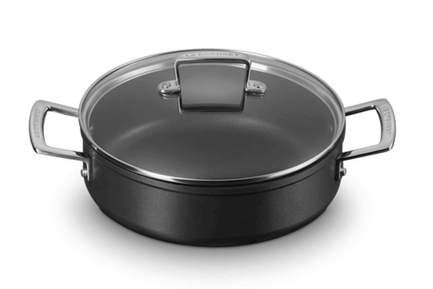 Sautè in alluminio antiaderente nero con coperchio Le Creuset
