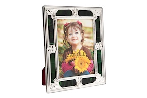 Cornice argento e malachite verde Selezione Zanolli