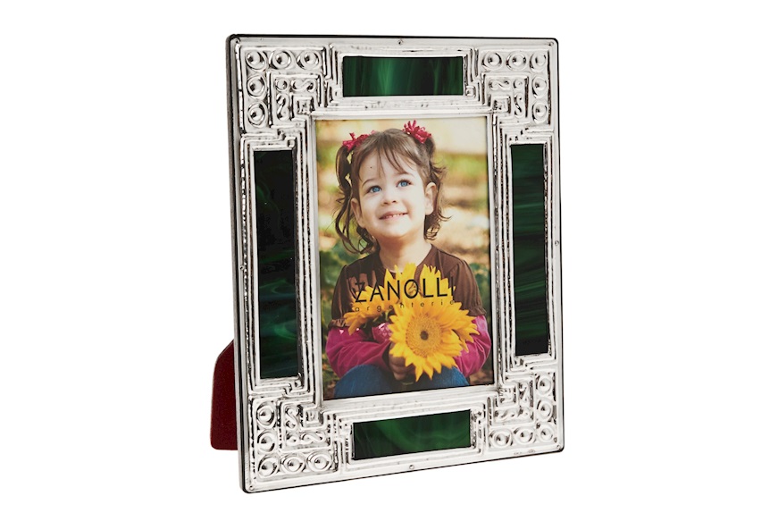 Cornice argento e malachite verde Selezione Zanolli