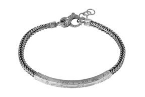 Bracciale uomo Soul Man argento con fascetta martellata Selezione Zanolli
