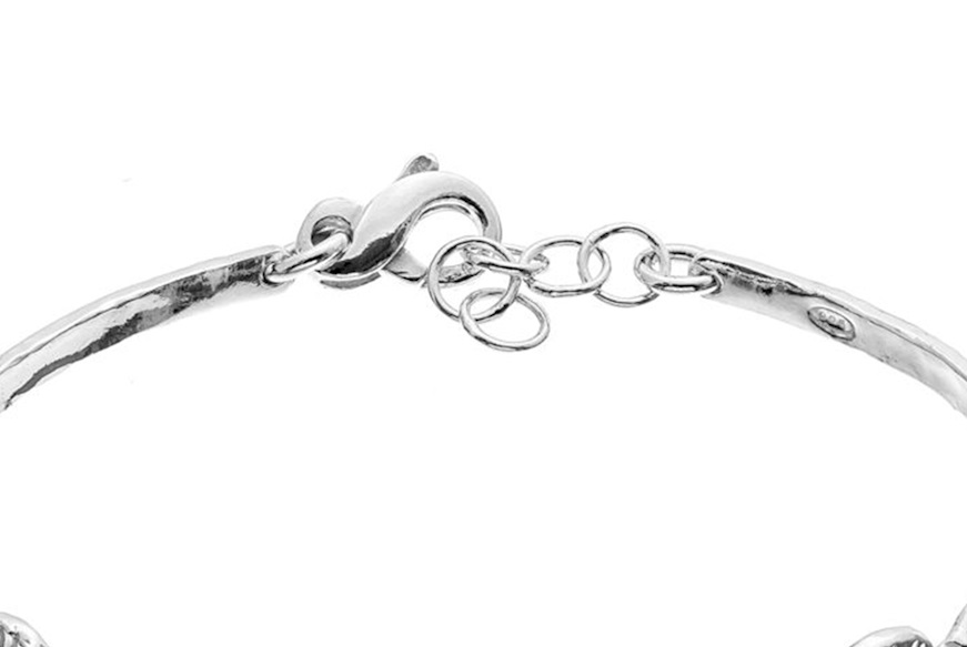 Bracciale Clio argento con cerchi centrali martellati Selezione Zanolli