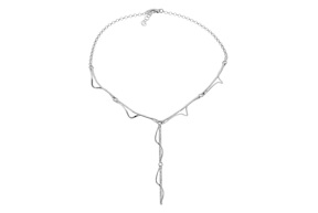 Collana Dyane argento con pendente sagomato liscio e martellato Selezione Zanolli