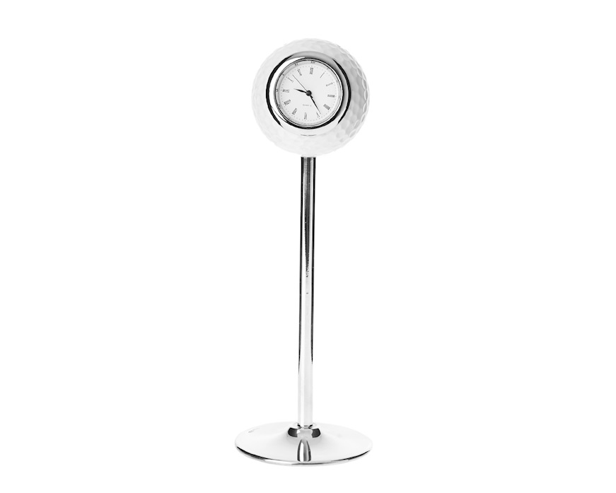Table Clock Golf Ball silver Selezione Zanolli