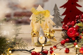 Idea regalo Natale Gnomo blu con cappello argento Selezione Zanolli