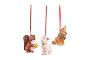 Idea regalo Natale Addobbi di Natale Nostalgic Ornaments porcellana Animali del Bosco 3 pezzi Villeroy & Boch