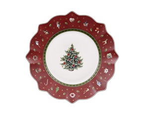 Idea regalo Natale Piatto dessert Toy's Delight porcellana Rosso Villeroy & Boch