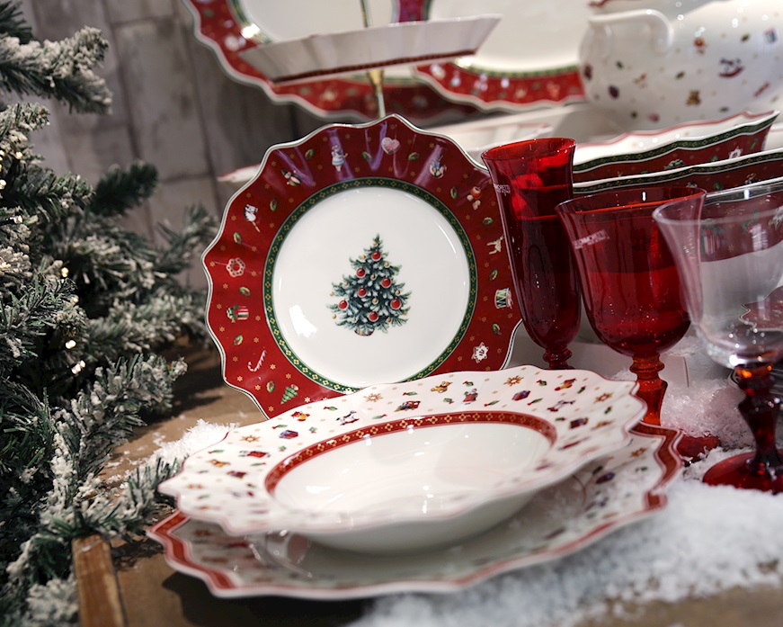 Idea regalo Natale Piatto dessert Toy's Delight porcellana Rosso Villeroy & Boch