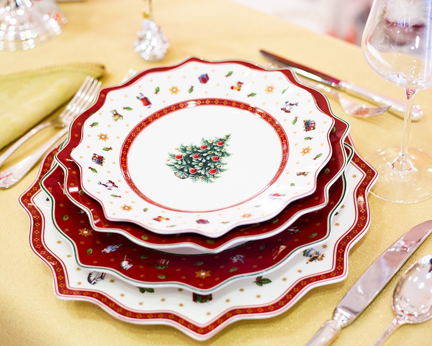 Idea regalo Natale Piatto dessert Toy's Delight porcellana Rosso Villeroy & Boch