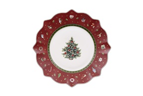 Idea regalo Natale Piatto frutta Toy's Delight porcellana Rosso Villeroy & Boch