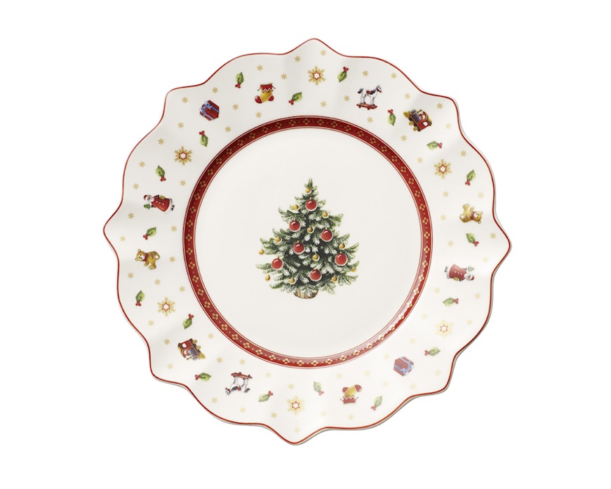 Idea regalo Natale Piatto dessert Toy's Delight porcellana bianco Villeroy & Boch