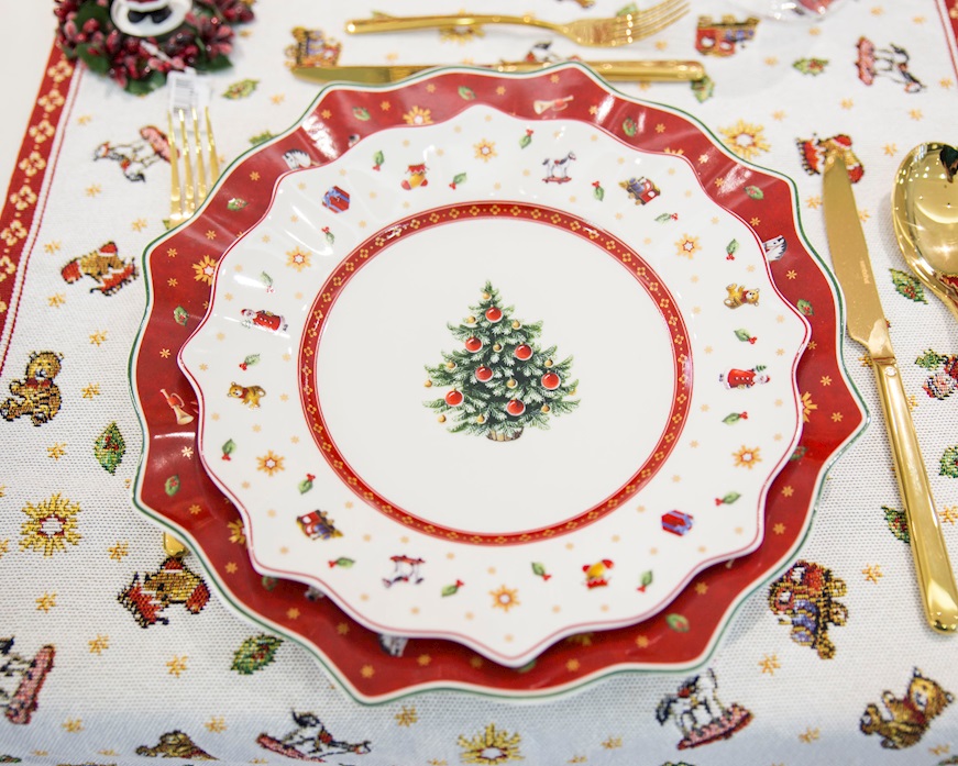 Idea regalo Natale Piatto dessert Toy's Delight porcellana bianco Villeroy & Boch