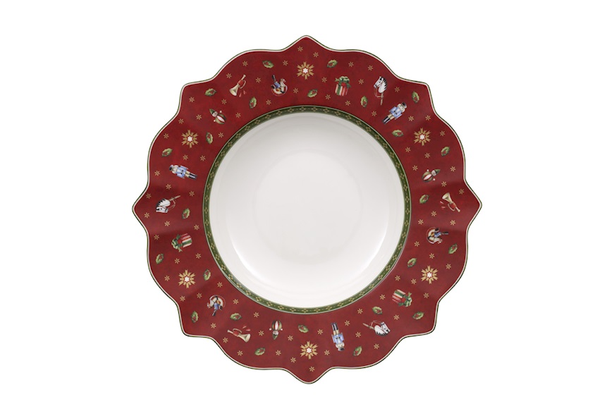 Idea regalo Natale Piatto fondo Toy's Delight porcellana Rosso Villeroy & Boch