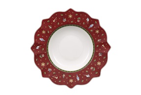 Idea regalo Natale Piatto fondo Toy's Delight porcellana Rosso Villeroy & Boch