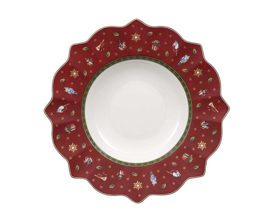 Idea regalo Natale Piatto fondo Toy's Delight porcellana rosso Villeroy & Boch