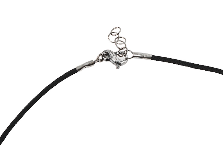 Collana Uomo Soul Man argento brunito con pendente in grafite Selezione Zanolli