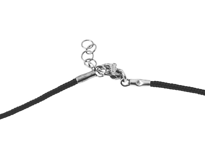 Collana uomo Soul Man argento brunito con pendente in agata nera Selezione Zanolli